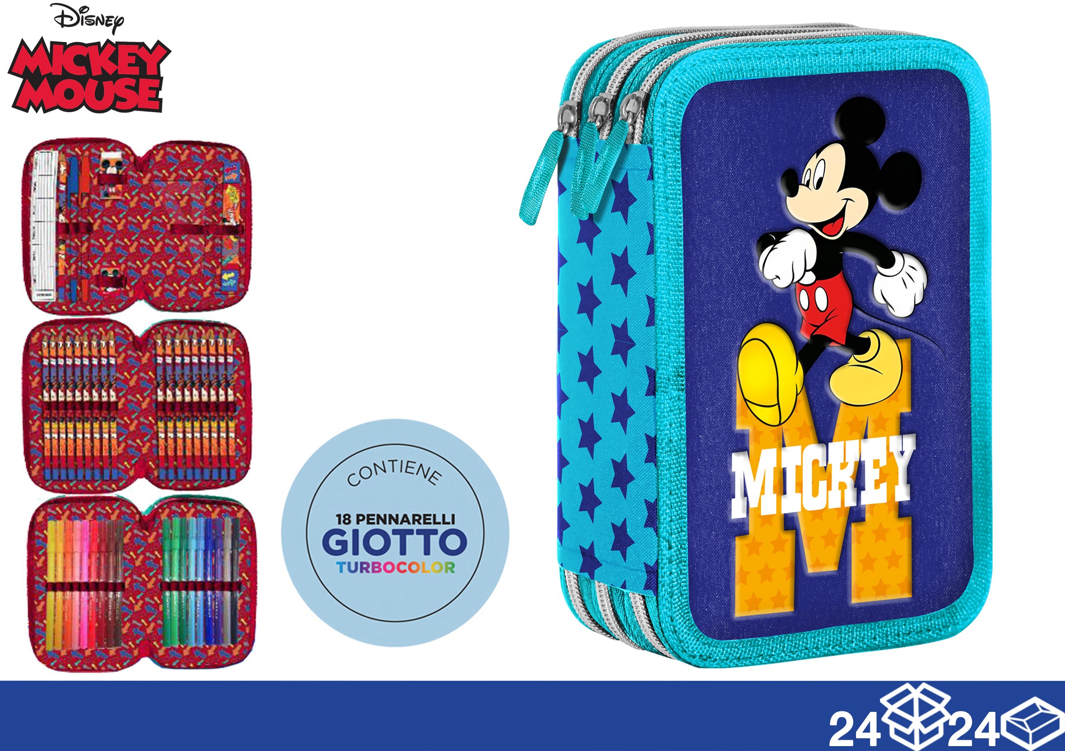 GIOTTO ASTUCCIO 3 ZIP MICKEY