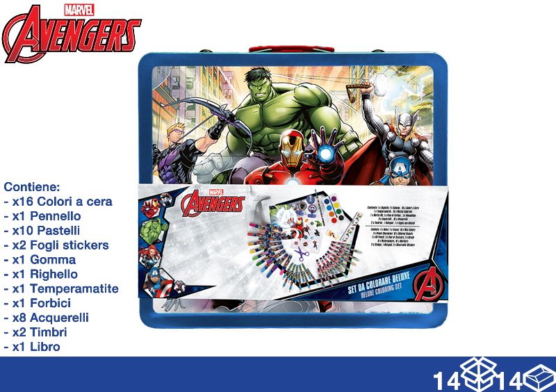EOL VALIGETTA LATTA COLORI 44PZ AVENGERS