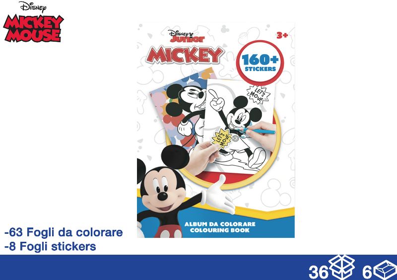 EOL ALBUM DA COLORARE 71FG+STICK MICKEY