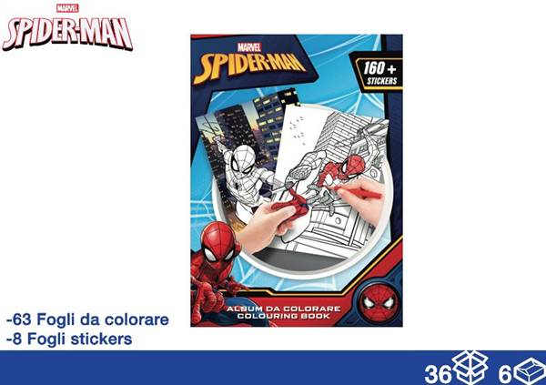 EOL ALBUM DA COLORARE 71FG+STICK SPIDERM 