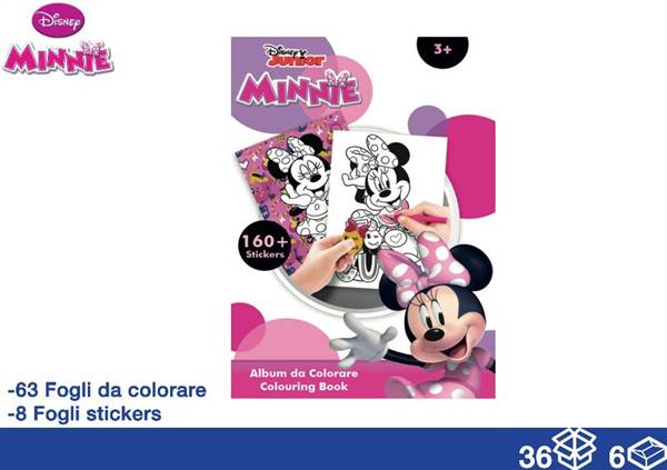 EOL ALBUM DA COLORARE 71FG+STICK MINNIE 
