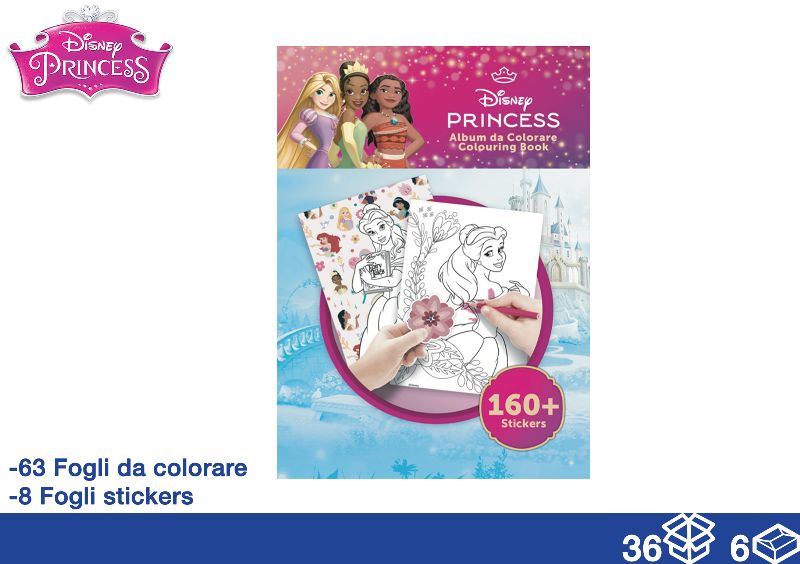 EOL ALBUM DA COLORARE 71FG+STICK PRINCES