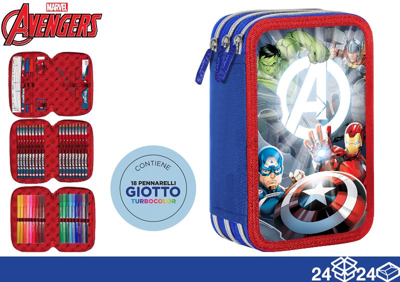 GIOTTO ASTUCCIO 3 ZIP AVENGERS