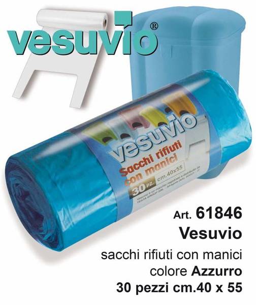 VESUVIO SACCO 40X55CM 30PZ BLU 