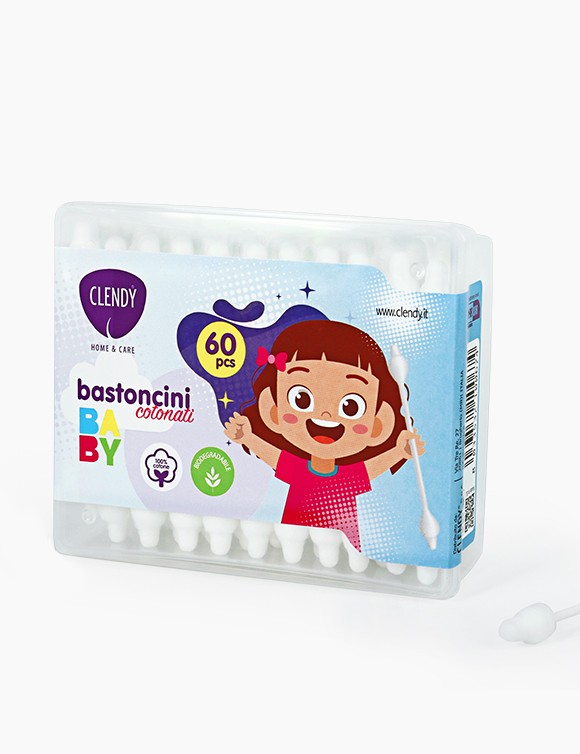 CLENDY BASTONCINI COTONATI BABY 60PZ
