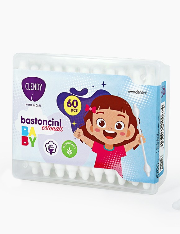 CLENDY BASTONCINI COTONATI BABY 60PZ