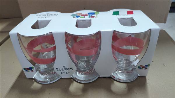CIN CIN BICCHIERE 6PZ VORTICE ROSA 