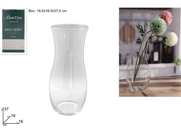 DUE ESSE VASO VETRO CLAUDIA 37CM 