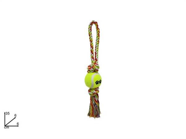 DUE ESSE GIOCO CANE PALLA CON CORDA 