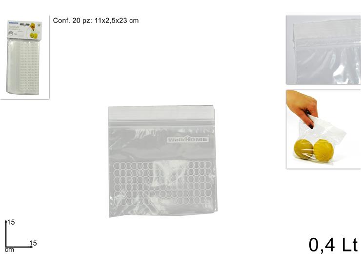 DUE ESSE SACCHETTI PLASTICA 0,4LT 20PZ