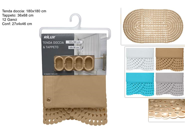 DUE ESSE TENDA DOCCIA 180X180 + TAPPETO