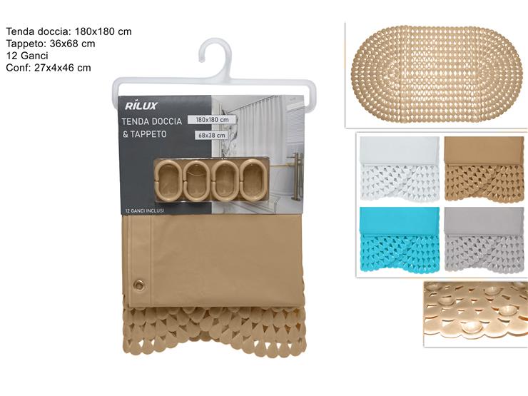 DUE ESSE TENDA DOCCIA 180X180 + TAPPETO