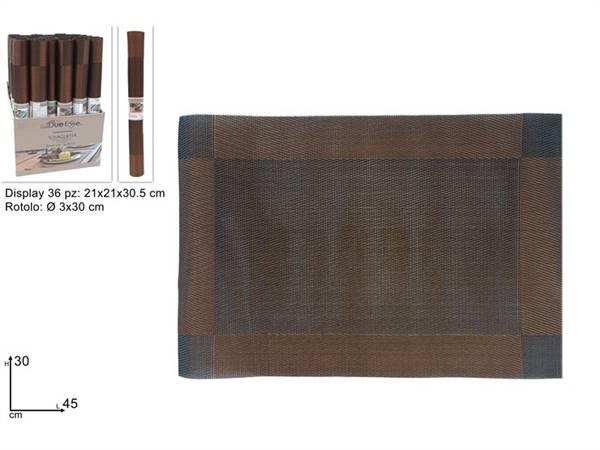 DUE ESSE TOVAGLIETTA PVC 30X45 MARRONE 