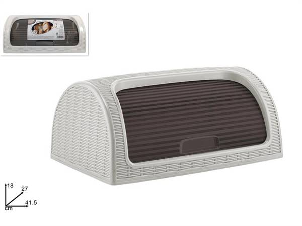 DUE ESSE PORTAPANE EFFETTO RATTAN BIANCO