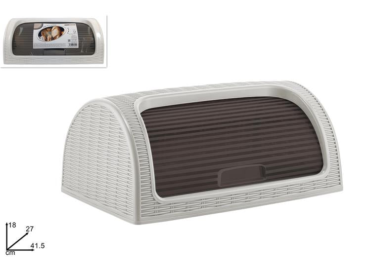 DUE ESSE PORTAPANE EFFETTO RATTAN BIANCO