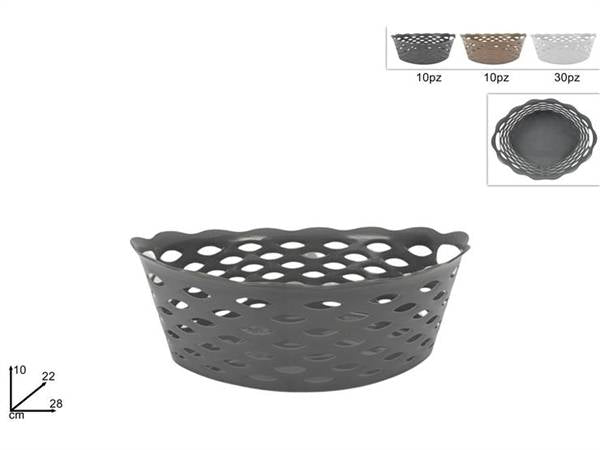 DUE ESSE CESTINO PLASTICA OVALE FORATO 