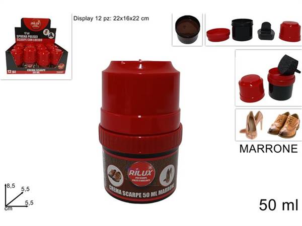 DUE ESSE CREMA PER SCARPE 50ML MARRONE