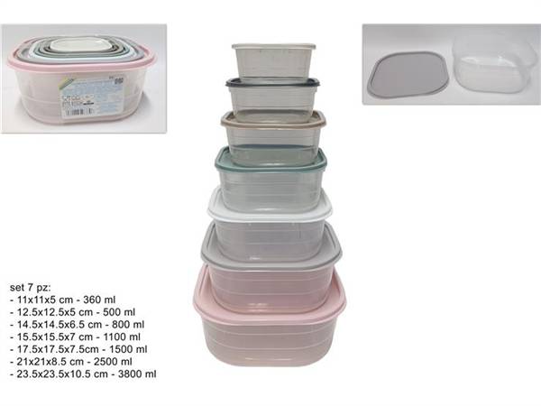DUE ESSE CONTENITORI PLAST 7PZ C/COP 