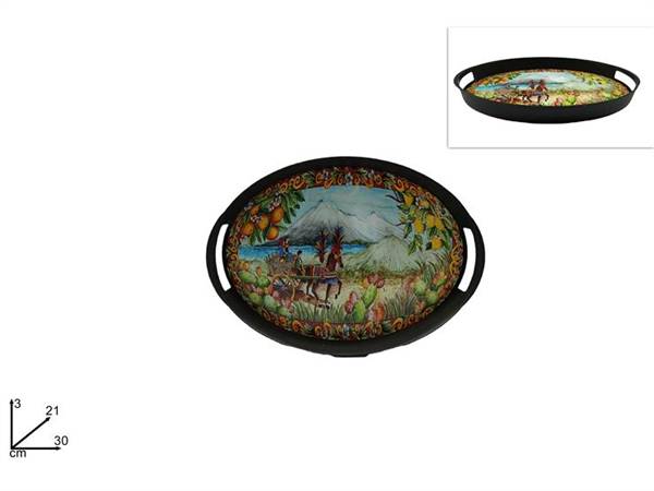 DUE ESSE VASSOIO PLASTICA OVALE 30X21 CON DISEGNO