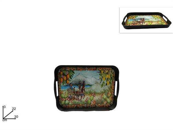 DUE ESSE VASSOIO PLASTICA RETT. 30X22CM CON DISEGNO