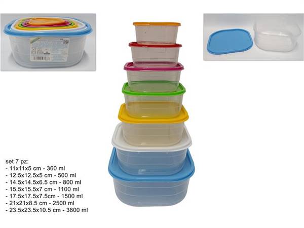 DUE ESSE CONTENITORI PLAST 7PZ C/COP 