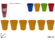 DUE ESSE BICCHIERE PLAST 280ML 6PZ