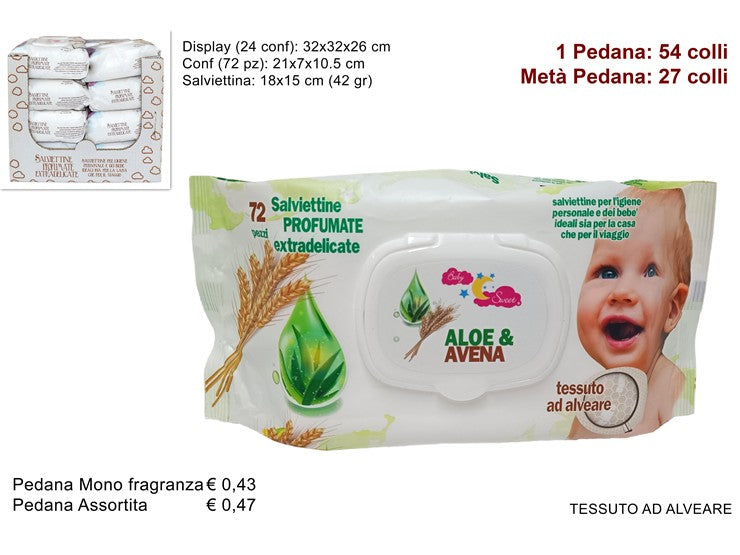 DUE ESSE SALVIETTINE DETERG. 72PZ. ALOE