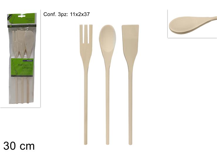 DUE ESSE MESTOLI LEGNO SET 3 PZ