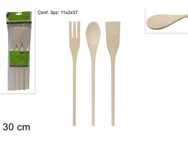 DUE ESSE MESTOLI LEGNO SET 3 PZ 