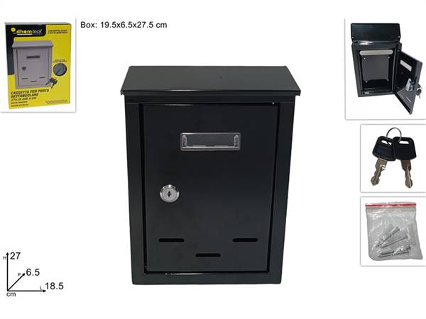 DUE ESSE CASSETTA POSTA 27X18,5X6,5 NERO 