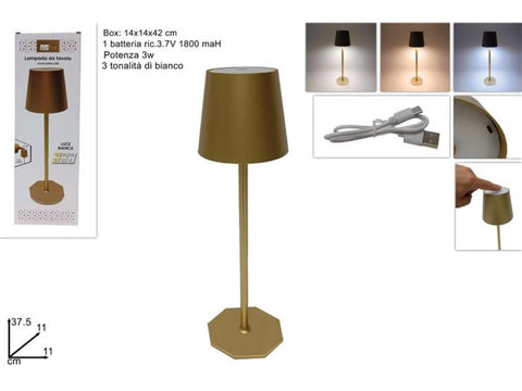 Due Esse Lampada Da Tavolo Touch Oro