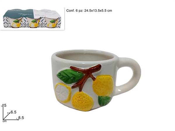 DUE ESSE TAZZINE 6PZ CON LIMONI 