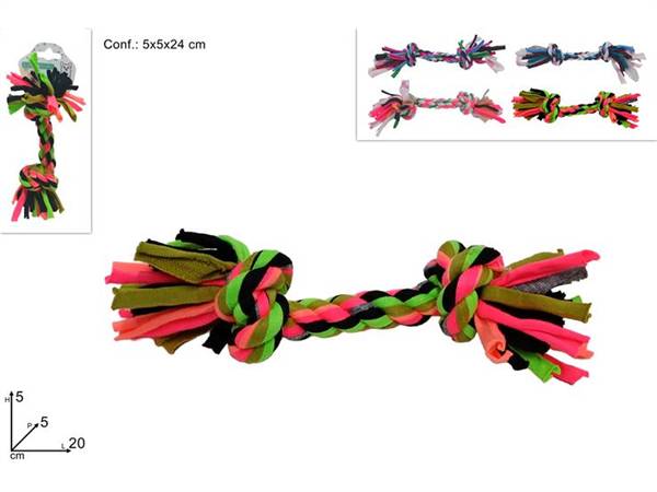 DUE ESSE GIOCO CANI CORDA CON NODI 20CM