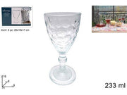 DUE ESSE CALICE VETRO DIAMANTE 6PZ 233ML 