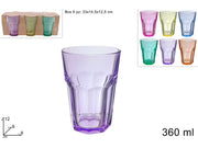 DUE ESSE BICCHIERI VETRO COLOR 6PZ 360ML