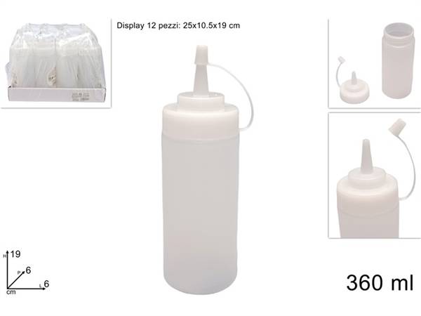 DUE ESSE BOTTIGLIA PLASTICA 360ML CON BECCO