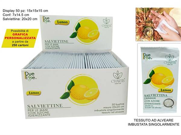 DUE ESSE SALVIETTE MONOUSO LIMONE 50PZ