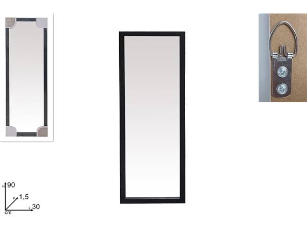 DUE ESSE CORNICE SPECCHIO 30X90 NERA 