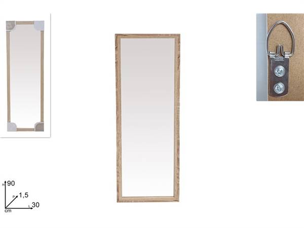 DUE ESSE CORNICE SPECCHIO 30X90 NATURALE 