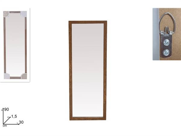 DUE ESSE CORNICE SPECCHIO 30X90CM NOCE 