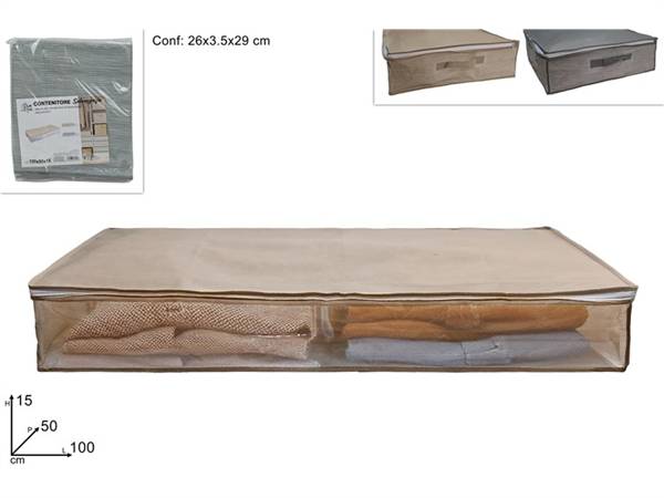 DUE ESSE CUSTODIA IN TESSUTO 100X50X15 2 COLORI CON PVC