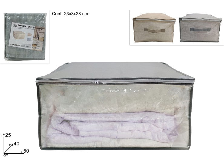 DUE ESSE CUSTODIA IN TESSUTO 50X40X25 2 COLORI CON PVC