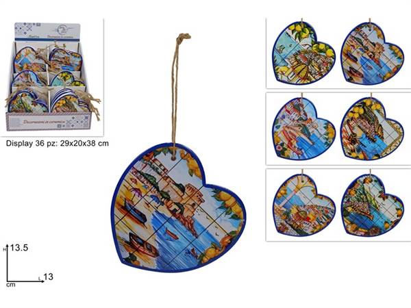 DUE ESSE APPENDINO CUORE PAESAGGIO 13CM 