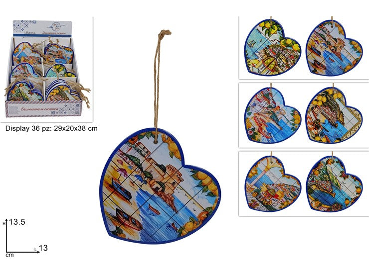 DUE ESSE APPENDINO CUORE PAESAGGIO 13CM