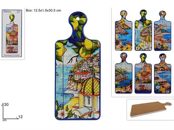 DUE ESSE TAGLIERE 12X30 DEC. PAESAGGIO CON BASE SUGHERO