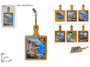 DUE ESSE TAGLIERE 24X14 PAESAGGIO ASS. IN LEGNO E CERAMICA