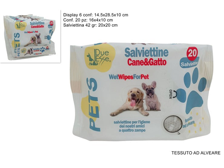DUE ESSE SALVIETTINE DETERGENTI PET 20PZ