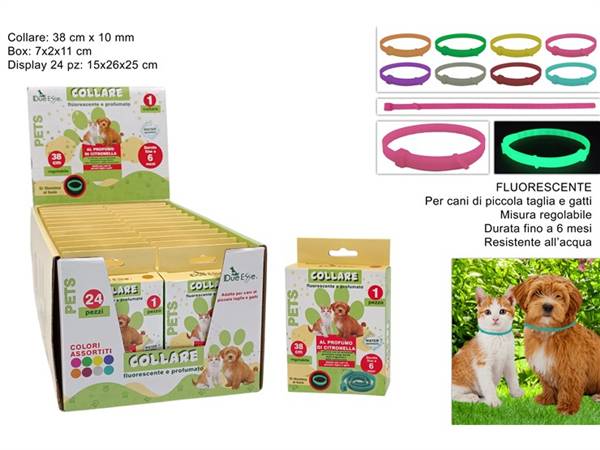 DUE ESSE COLLARE CITRONELLA ANIMALE 38CM 