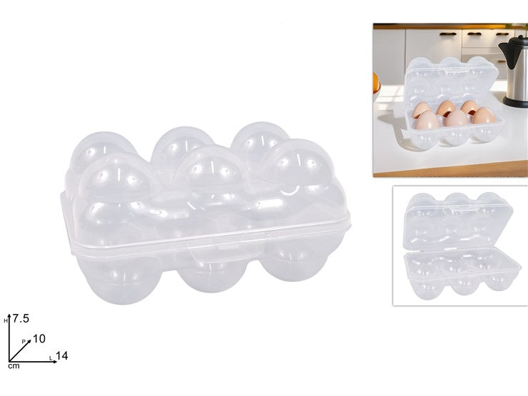 DUE ESSE PORTA UOVA 6 POSTI TRASPARENTE