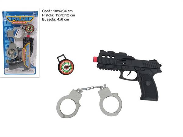 DUE ESSE PISTOLA POLICE CON MANETTE E BUSSOLA